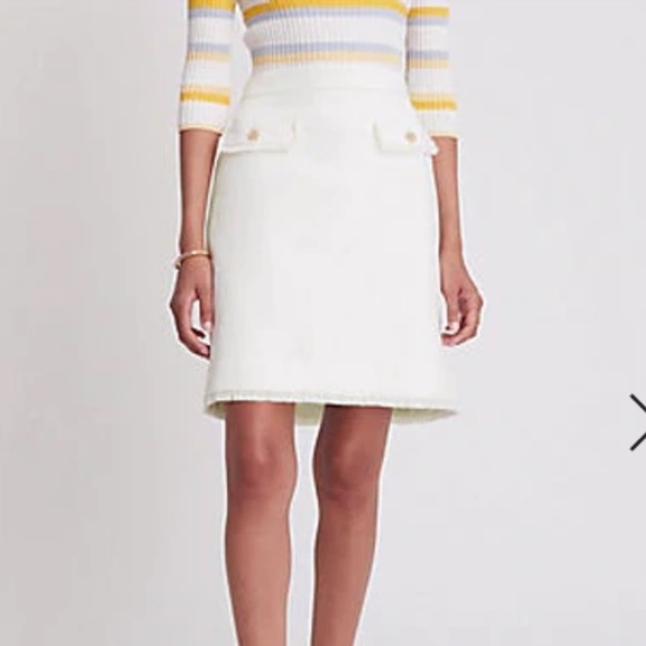 Ann Taylor Fringe Button Pocket Skirt - Picture 3 of 4